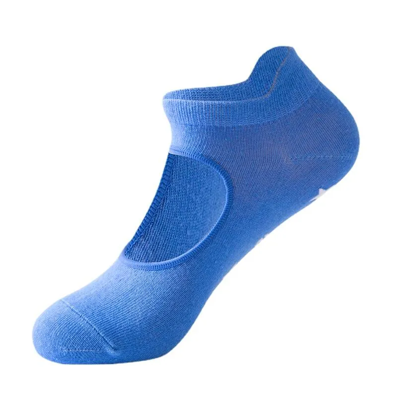 2 pair Women's Non-slip Yoga Socks Indoor Sports Fitness Socks Solid Color Dance Training Socks