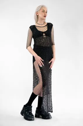 Crop Sleeve Net Bodysuit
