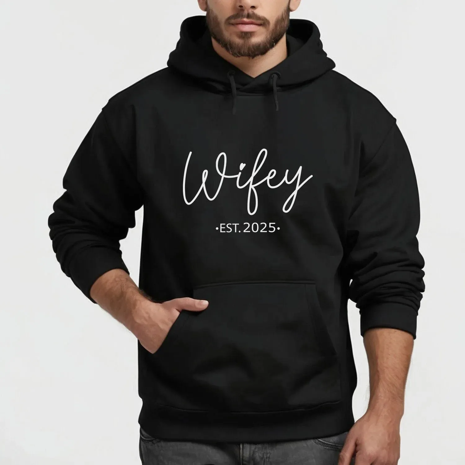 Customised 'Wifey' Bridal Hoodie - Anniversary Gift - Cosy Hoodie