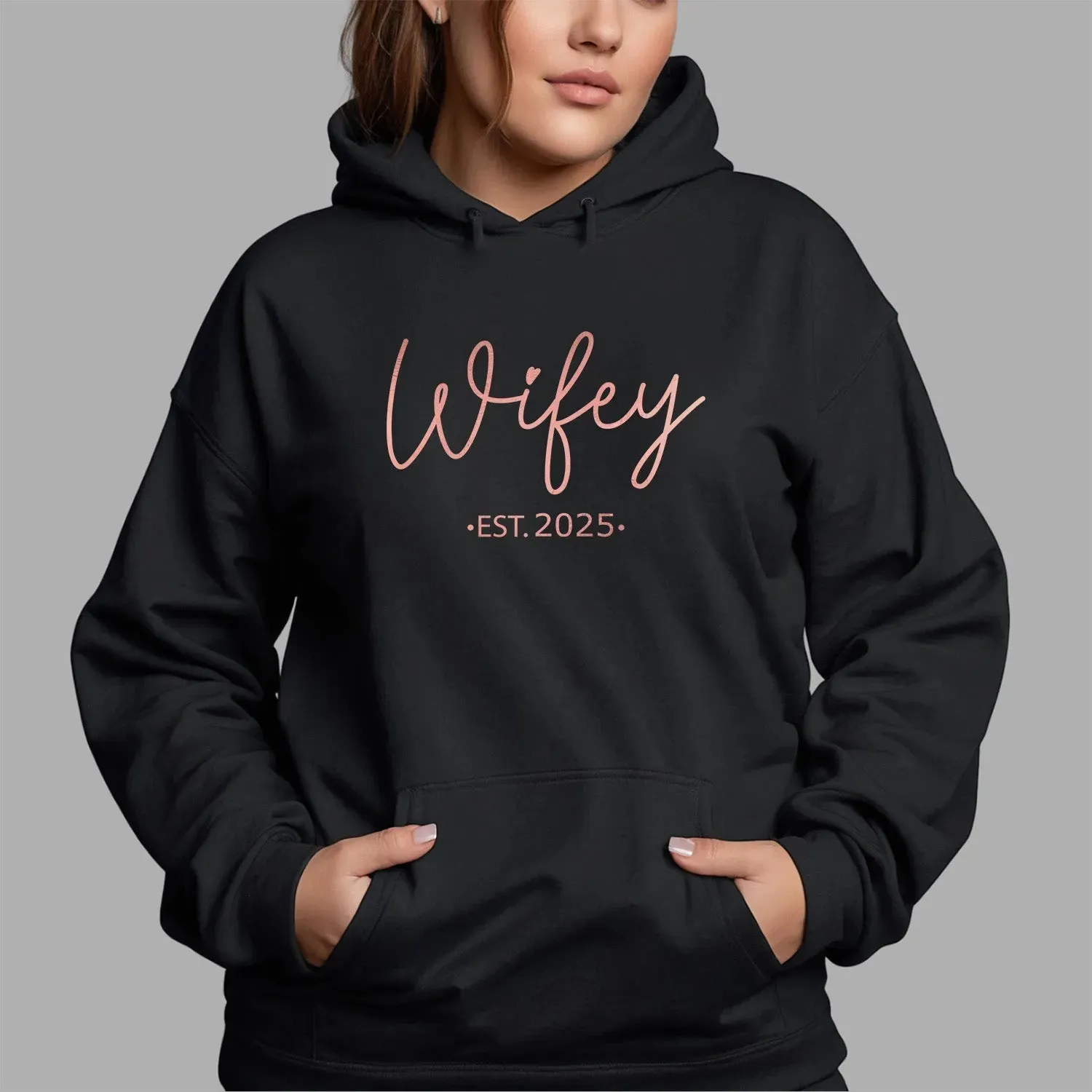 Customised 'Wifey' Bridal Hoodie - Anniversary Gift - Cosy Hoodie