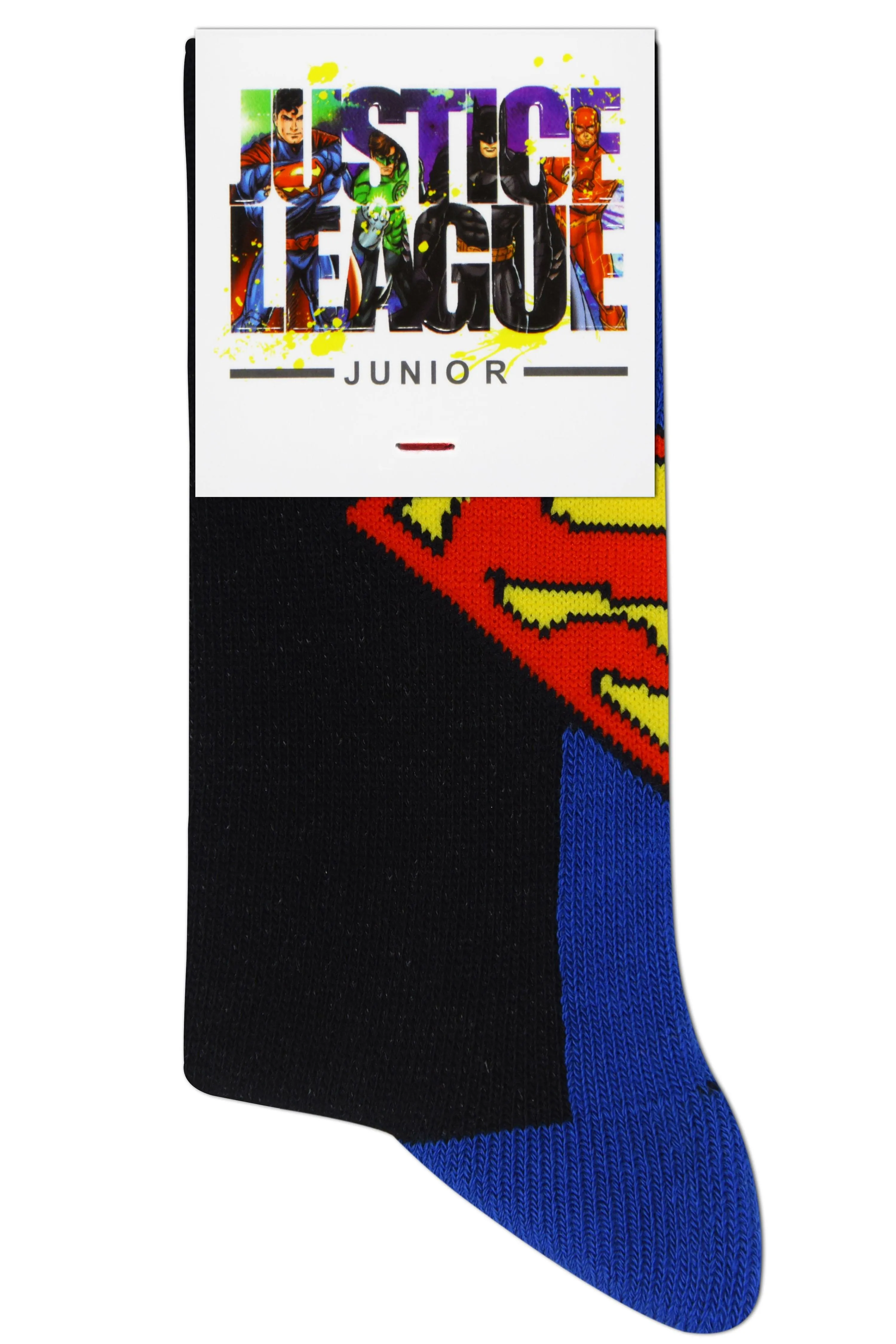 Justice League By Balenzia Crew Socks for Kids (Pack of 3 Pairs/1U)(4-6 YEARS)